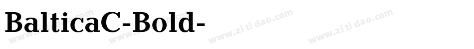 BalticaC-Bold字体转换
