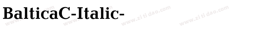 BalticaC-Italic字体转换