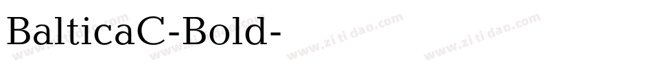 BalticaC-Bold字体转换