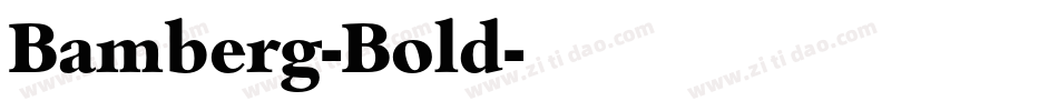 Bamberg-Bold字体转换
