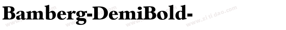 Bamberg-DemiBold字体转换
