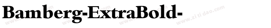 Bamberg-ExtraBold字体转换