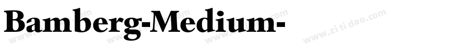 Bamberg-Medium字体转换
