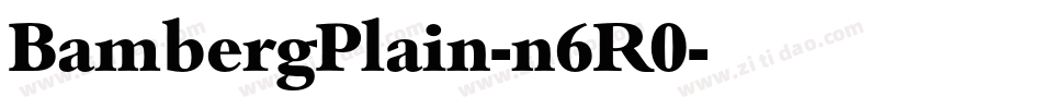 BambergPlain-n6R0字体转换