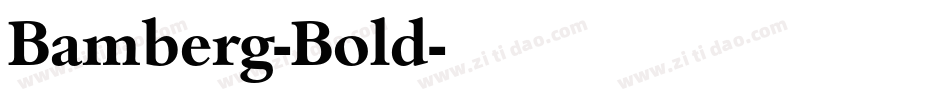 Bamberg-Bold字体转换