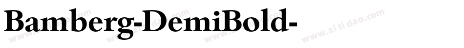 Bamberg-DemiBold字体转换