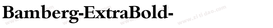 Bamberg-ExtraBold字体转换
