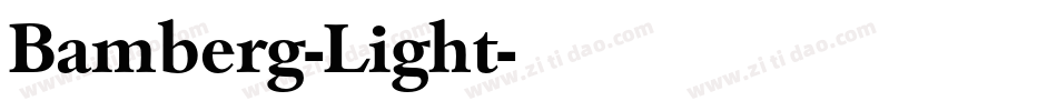 Bamberg-Light字体转换