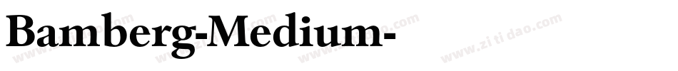 Bamberg-Medium字体转换