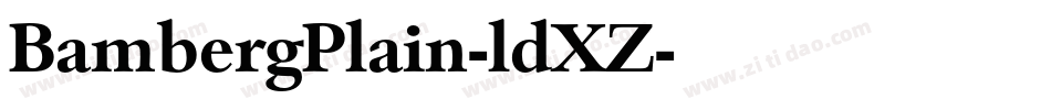BambergPlain-ldXZ字体转换
