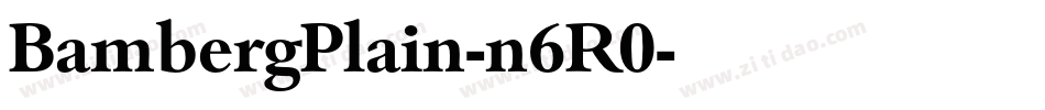 BambergPlain-n6R0字体转换