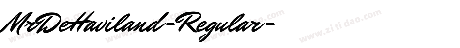 MrDeHaviland-Regular字体转换