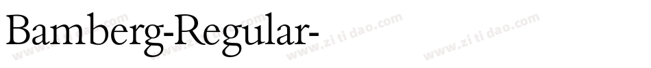 Bamberg-Regular字体转换