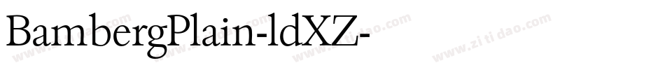 BambergPlain-ldXZ字体转换