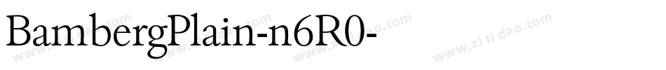 BambergPlain-n6R0字体转换
