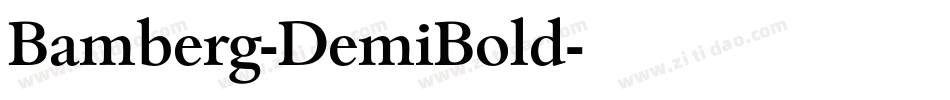 Bamberg-DemiBold字体转换