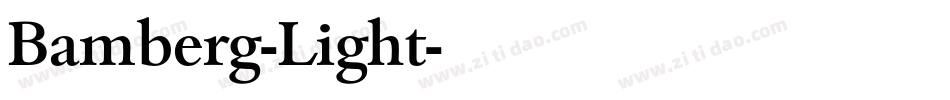 Bamberg-Light字体转换