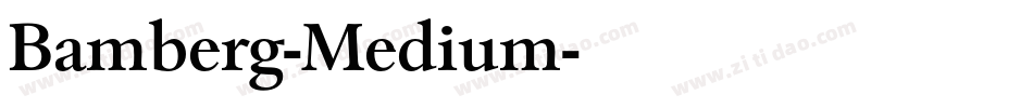 Bamberg-Medium字体转换