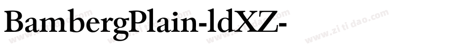 BambergPlain-ldXZ字体转换