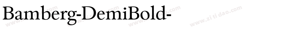 Bamberg-DemiBold字体转换