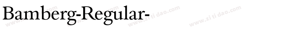 Bamberg-Regular字体转换
