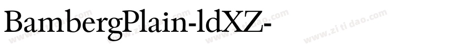 BambergPlain-ldXZ字体转换