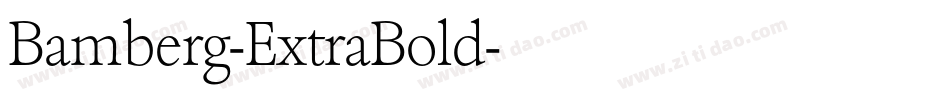 Bamberg-ExtraBold字体转换