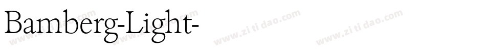 Bamberg-Light字体转换