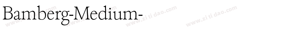 Bamberg-Medium字体转换