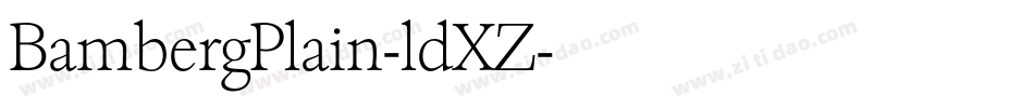 BambergPlain-ldXZ字体转换