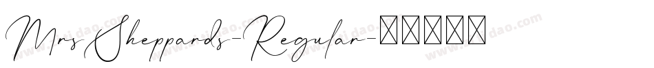 MrsSheppards-Regular字体转换