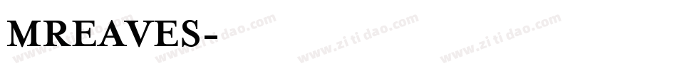 MREAVES字体转换