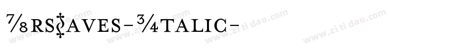 MrsEaves-Italic字体转换