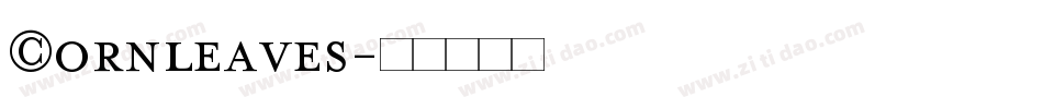 Cornleaves字体转换