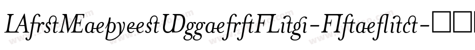 MrsEavesSmartLig-Italic字体转换