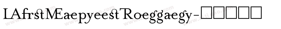 MrsEavesRoman字体转换