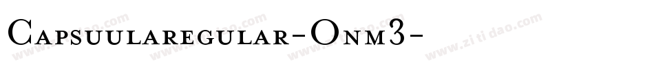Capsuularegular-Onm3字体转换