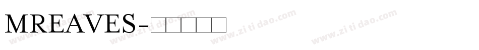 MREAVES字体转换