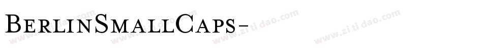 BerlinSmallCaps字体转换