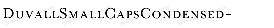 DuvallSmallCapsCondensed字体转换