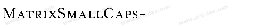 MatrixSmallCaps字体转换