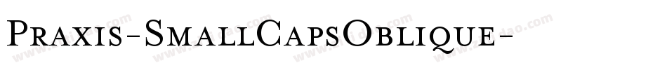 Praxis-SmallCapsOblique字体转换