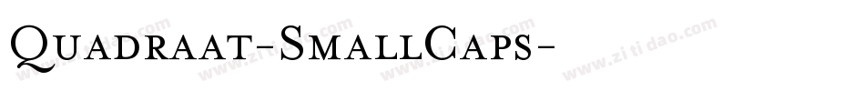 Quadraat-SmallCaps字体转换