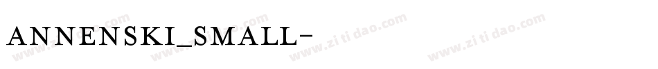 annenski_small字体转换
