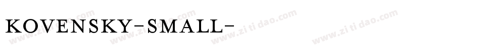 kovensky-small字体转换
