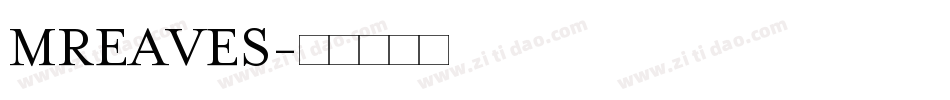 MREAVES字体转换