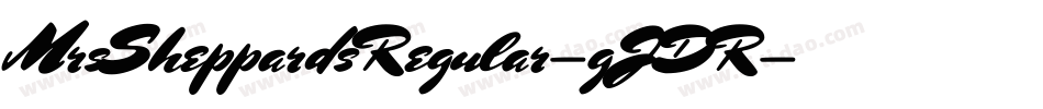 MrsSheppardsRegular-gJDR字体转换