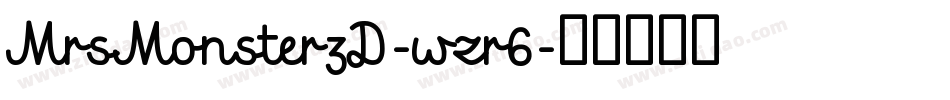 MrsMonster3D-wzr6字体转换