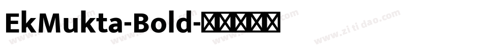 EkMukta-Bold字体转换