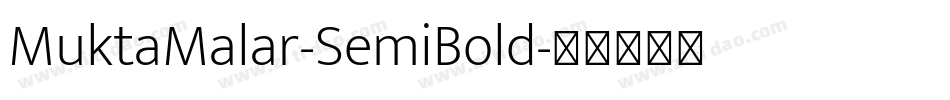 MuktaMalar-SemiBold字体转换